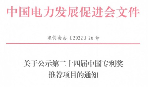中國電力發(fā)展促進(jìn)會2022年度科學(xué)技術(shù)獎(jiǎng)擬授獎(jiǎng)