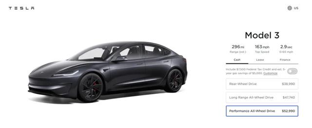 新款Model 3發(fā)布，約38萬元!特斯拉最新“成績單”公布!