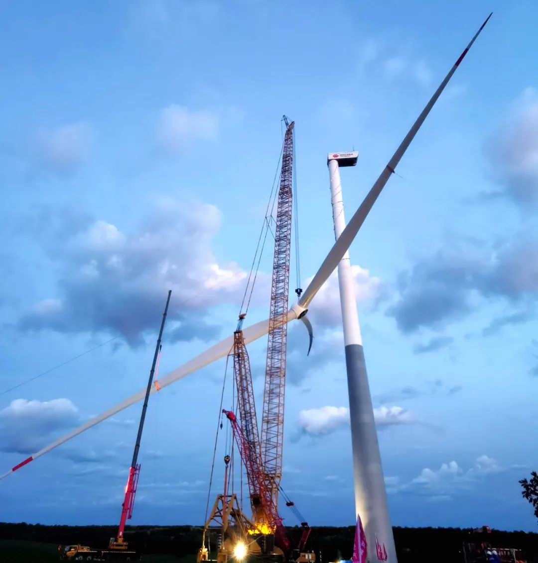總計30臺！黑龍江北安建華風(fēng)電項目150兆瓦混塔風(fēng)機吊裝收官